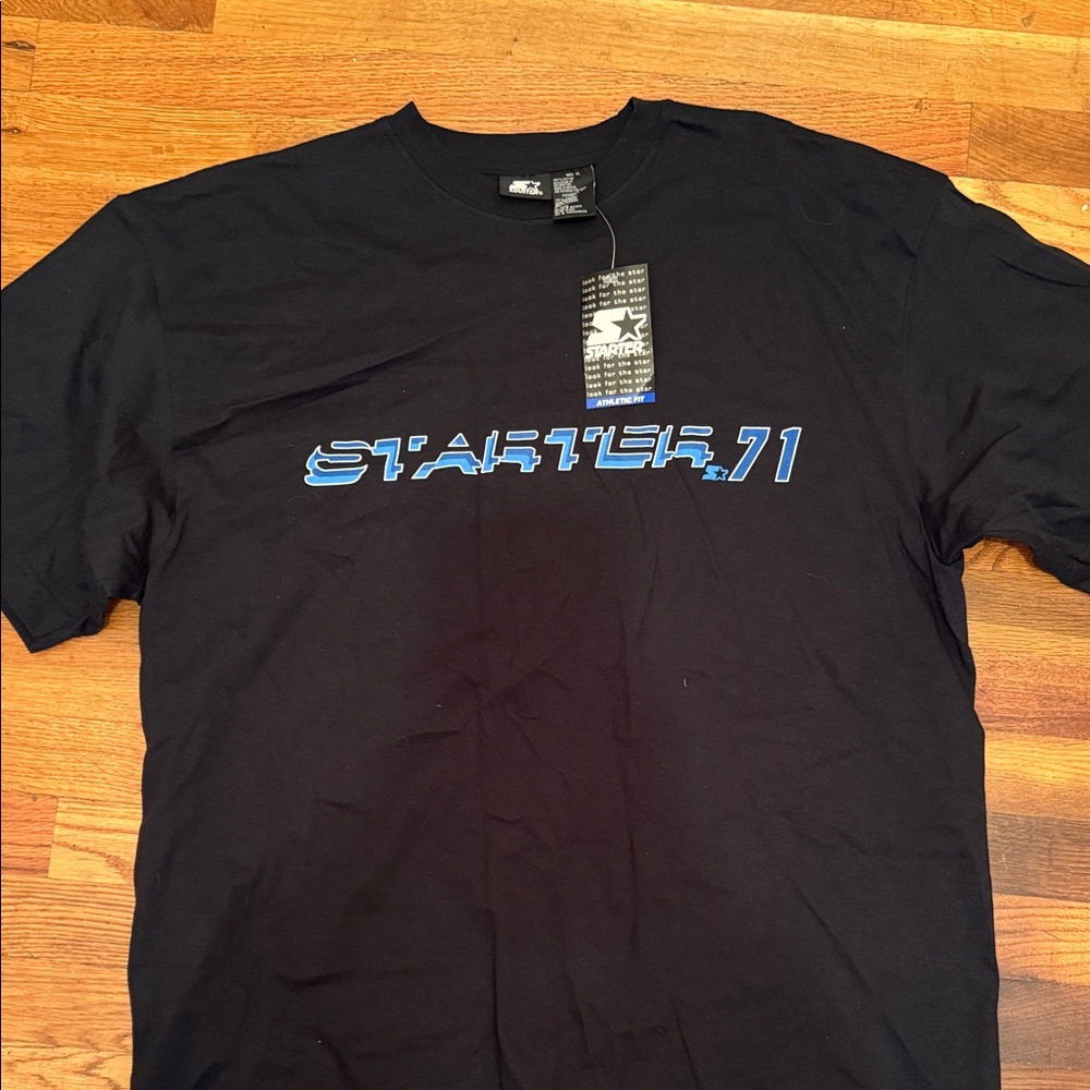 *NWT* STARTER Black Tee with Blue Graphic